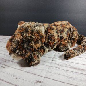 JellyCat Livi Leopard Brown Tan Big Cat Body 12" Retired Plush Stuffed Animal